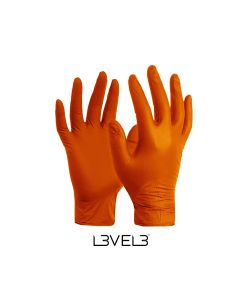 L3VEL3 - Guanti Monouso in Nitrile Orange 100pz - IVA 5%
