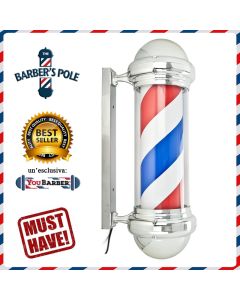 Barber Pole Insegna da Barbiere con Luce e Rotazione