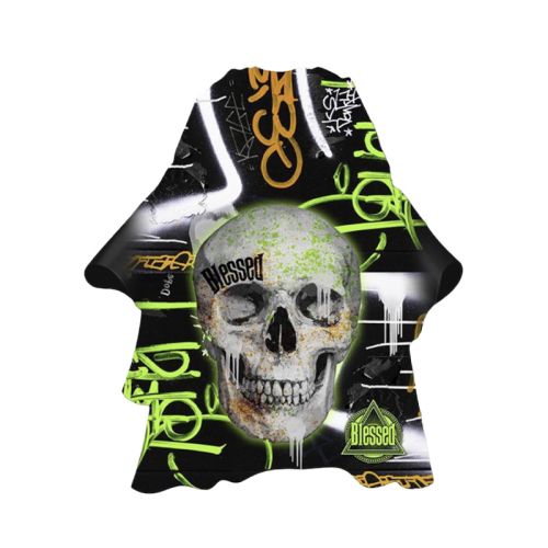 blessed-mantella-barber-cape-green-skull