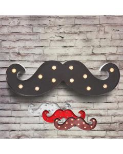 Barber Pro - Insegna Moustache Light