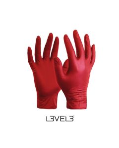 L3VEL3 - Guanti Monouso in Nitrile Red 100pz- IVA 5%