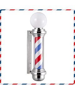 Barber Pole Insegna Luminosa da Barbiere con Sfera