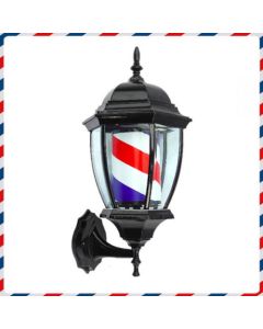 Barber Pole Insegna da Barbiere Lanterna Vintage Black