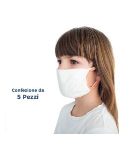 (Set da 5 Pezzi) - Mascherine per BIMBO Filtranti Protettive Lavabili Riutilizzabili