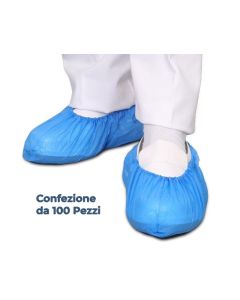 Copriscarpe Monouso Blu in Polietilene Cpe 100pz - IVA 5%